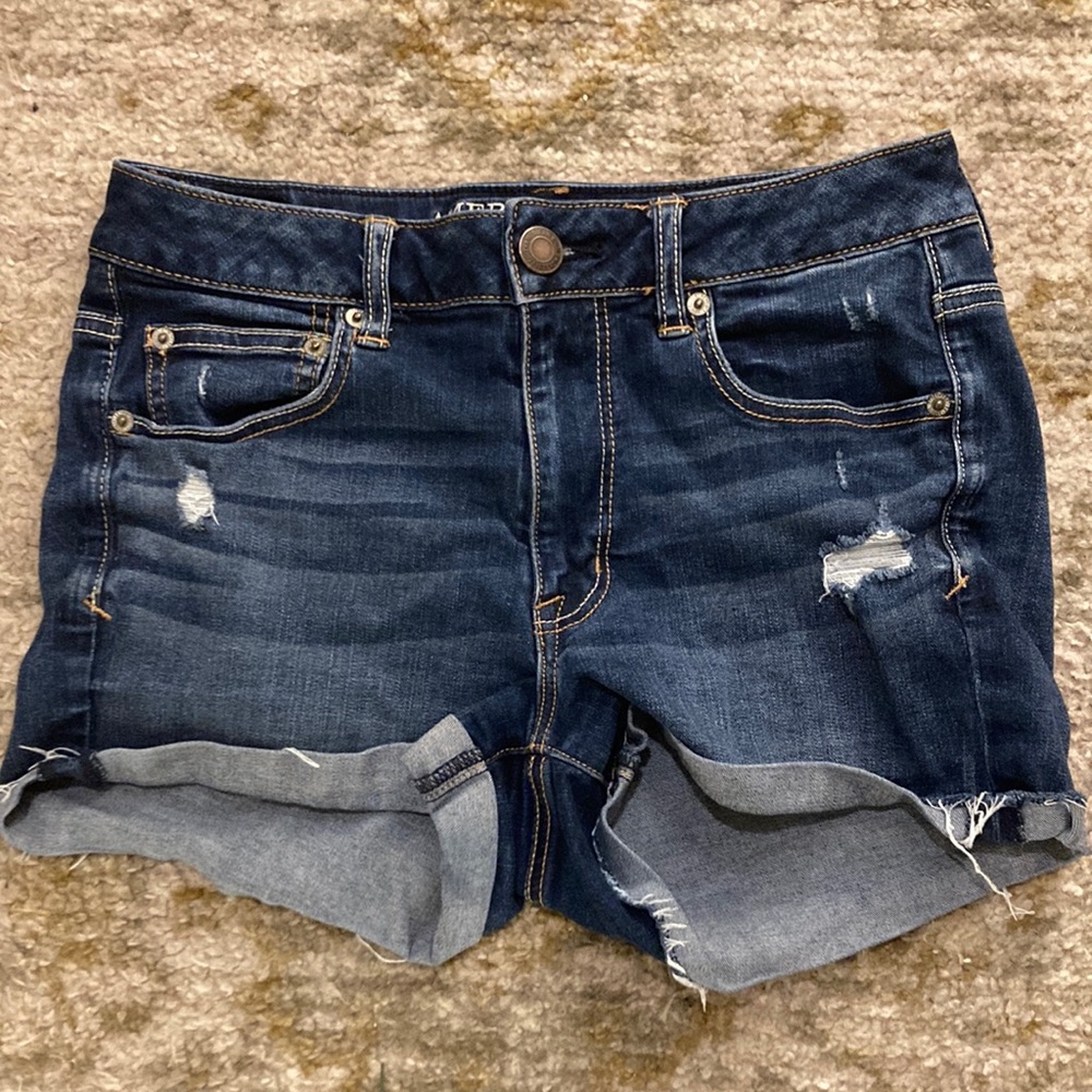 AE Super-Stretch Ripped Midi Shorts